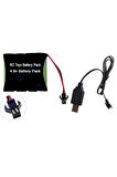 4.8v 1100mah Siyah Soketli Oyuncak Araba Pili Ve Usb Şarj Cihazı