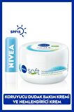 Nivea Soft Nemlendirici Vücut Kremi 300ml ve Hydro Care Renksiz Dudak Bakım Kremi, Dudak Çatlağı, SPF15