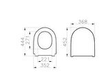 VitrA Nest Nest QuantumFlush 230-003R009 Etekli Soft Klozet Kapağı, Yavaş Kapanır, Beyaz