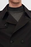Ds Damat Regular Fit Siyah Apoletli Beli Kemerli Pardösü/Trenckot 1HF08ORT00013