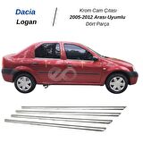 Dacia Logan Krom Cam Çıtası 4 prç. 2005-2012 P. Çelik