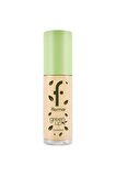 Flormar Green Up Kremsi Dokulu & Mat Bitişli Vegan Fondöten