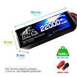 Leopard Power 22000 mAh 11.1V 3S 25C UAV & Multirotor Lityum Polimer Lipo Batarya Pil