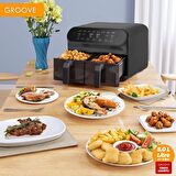 Groove Max Plus XXL 8 lt Yağsız Airfryer Siyah