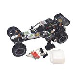 SY RACING 1/5 Baja 5B 30.5CC RTR Kurşunsuz Benzinli Uzaktan Kumandalı RC Arazi Model Araba 80+ Kmh 75CM Uzunluk Offroad Beyaz-Yeşil ( Kullanıma Hazır )
