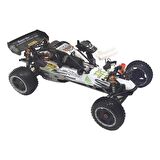SY RACING 1/5 Baja 5B 30.5CC RTR Kurşunsuz Benzinli Uzaktan Kumandalı RC Arazi Model Araba 80+ Kmh 75CM Uzunluk Offroad Beyaz-Yeşil ( Kullanıma Hazır )