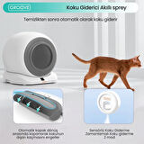 Groove Q-Clean Wi-Fi Otomatik Akıllı Kedi Tuvaleti Gri (Ultra Sessiz+Akıllı Sprey Koku Giderici+APP Kontrol+Akıllı Sensör)