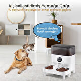 Petfit CatMax Pro Plus 5L Wi-Fi Kameralı Çift Kase Akıllı Otomatik Kedi Köpek Mama Kabı Besleme Ünitesi (Sesli Komut+Çelik Kase+APP Kontrol)