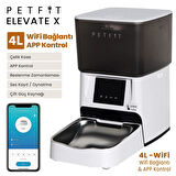 Petfit Elevate X 4L Wi-Fi Akıllı Otomatik Kedi Köpek Mama Kabı Besleme Ünitesi (Sesli Komut+Çelik Kase+APP Kontrol)