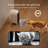 Petfit Meow Pure 3L Wi-Fi Kameralı Akıllı Otomatik Kedi Köpek Mama Kabı Besleme Ünitesi (Sesli Komut+Çelik Kase+APP Kontrol)