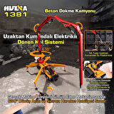 HUINA 1381 1/18 11CH Beton Çimento Dökme Kamyonu İş Makinesi İnşaat Uzaktan Kumandalı RC Model Sarı - 2.4Ghz Gerçekçi Similasyon Ses ve Işık Sistemi