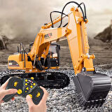 HUINA 1535 1/14 Yüksek Kalite 15CH RC Model Ekskavatör Kepçe Kazıcı Uzaktan Kumandalı İş Makinesi - 2.4G Sesli&Işıklı