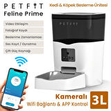 Groove Q-Clean Wi-Fi Akıllı Otomatik Kedi Tuvaleti Gri + Petfit Feline Prime 3L Wi-Fi Kameralı Akıllı Otomatik Mama Kabı Besleme Ünitesi Bundle
