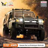 MN Model MN82S 1/12 Supertourer Toyota Land Cruiser LC79 4WD RC Model Uzaktan Kumandalı Araba Crawler Offroad Truck RTR Lisanslı Siyah+Dahili Işık Seti