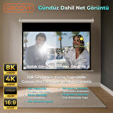 Groove Vizio Pro 150¨ Inch 332x188cm Blackout Işık Geçirmez Profesyonel Projeksiyon Perdesi +Canlı Renkler+Göz Koruması+Leke Tutmaz Projector