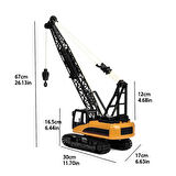 HUINA 1572 1/14 15 Kanal Yüksek Kalite RC Model Ekskavatör Paletli Vinç Uzaktan Kumandalı Metal İş Makinası - 2.4G Full Fonksiyon Sesli ve Işıklı