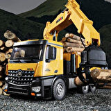 HUINA 1575 1/14 Yüksek Kalite 26 Kanal RC Model Tutma Kollu Kepçeli Damperli Kamyon Uzaktan Kumandali Çok Fonksiyonlu İş Makinası - 2.4G Sesli & Işıklı