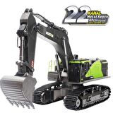 HUINA 1/14 Yüksek Kalite 22 Kanal RC Model Metal Kepçeli Kazıcı Ekskavatör Uzaktan Kumandalı Çok Fonksiyonlu İş Makinası -2.4G Sesli&Işıklı - 1593 -