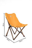 Bag The Joy Ahşap Katlanır Masa Sandalye Seti Antrasit Iskelet Hardal Kılıf -50x50x50 Masa