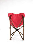 Bag The Joy Ahşap Katlanır Masa Sandalye Seti Antrasit Iskelet Kırmızı Kılıf -50x50x50 Masa
