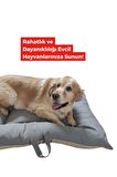 XPERMATE Comfort Köpek Minderi Köpek Yatağı Kedi Yatağı ,Kılıflı, Fermuarlı,70 x 90 CM Ant-Bej