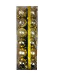 YILBAŞI TOP AĞAÇ SÜSÜ GOLD 24'LÜ SET PLASTİK 4CM
