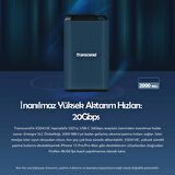 Transcend TS2TESD410C 2TB, USB/Type-C 20Gbps, Okuma/Yazma Hızı 2000 MB/s Taşınabilir Harici SSD