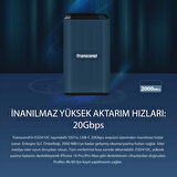 Transcend TS4TESD410C 4TB USB/Type-C 20Gbps 2000/2000MB/s Taşınabilir Harici SSD