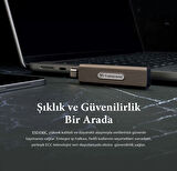 Transcend TS2TESD330C 2TB Type-C 10Gbps Gizlenebilir Başlıklı Taşınabilir Metal Kasa SSD