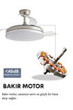Dlc Zonda 107 Cm Gümüş Renk Led Tavan Vantilatörü