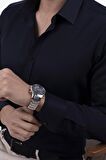 Lacivert Saten Slimfit Erkek Gömlek