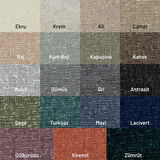 Jakarlı Şönil Koltuk Örtüsü  | Kanepe Örtüsü | Koltuk Şalı 175x300 Kaymaz Krem