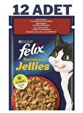 Felix Sensation Sığır Etli Domatesli Kedi Konservesi 12x85 Gr