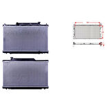 Su Radyatörü Brazing Mt - 19010-PRA-003 Wisco - Honda Civic 7 (Eu) 2.0i-2.0 Type R 01-05 Uyumlu