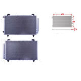 Klima Radyatörü 650x390x16 - 88450-02240 Wisco - Toyota Corolla 02-07 Uyumlu