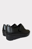 Cırtlı Ortopedik Anne Kadın Casual Ayakkabı SİYAH
