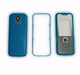 Nokia 7210s Kapak Nokia 7210 uyumlu Mavi ön Kapak Arka Kapak ve Tuş Takımı