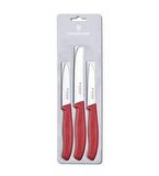 Victorinox 6.7111.3 Sebze Bıçağı Seti 3'lü Kırmızı 