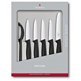 Victorinox 6.7113.6G Swiss Classic Sebze Bıçağı Seti 6'lı Siyah 