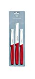 Victorinox 5.1111.3 3'lü Kırmızı Soyma Bıçağı Seti