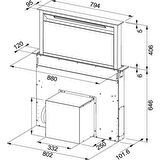 Franke Downdraft FDW 908 IB XS  Tezgah Altı Davlumbaz,90 Cm