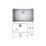 Maris Mrx 110-70 Eviye, Lina Spiralli Inox Armatür Seti