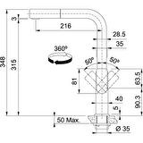 Franke Mythos Doccia Spiralli Inox Armatür