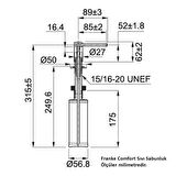 Franke Comfort Sıvı Sabunluk, Bianco renk