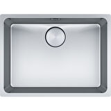 Franke Mythos MYX 110-55 Çelik Evye, Tek Gözlü, Damlalıksız, Tezgah Altı, İnox
