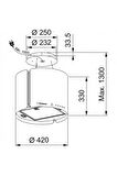 Davlumbaz Smart FSMS F-42 BK Matt