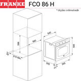 Franke FCO 86 H Ankastre Fırın, Classicline, Krem, 65 LT, 8 program