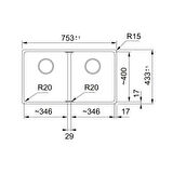 Franke MARİS MRG 120-35-35 SLATE GRİ Granit Evye