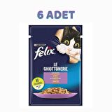 Felix Kuzu Etli Kedi Pouch Konservesi 6x85 Gr