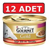 Gourmet Gold Sığır Etli ve Tavuklu Çifte Lezzet Kedi Konservesi 85 Gr x 12 Adet